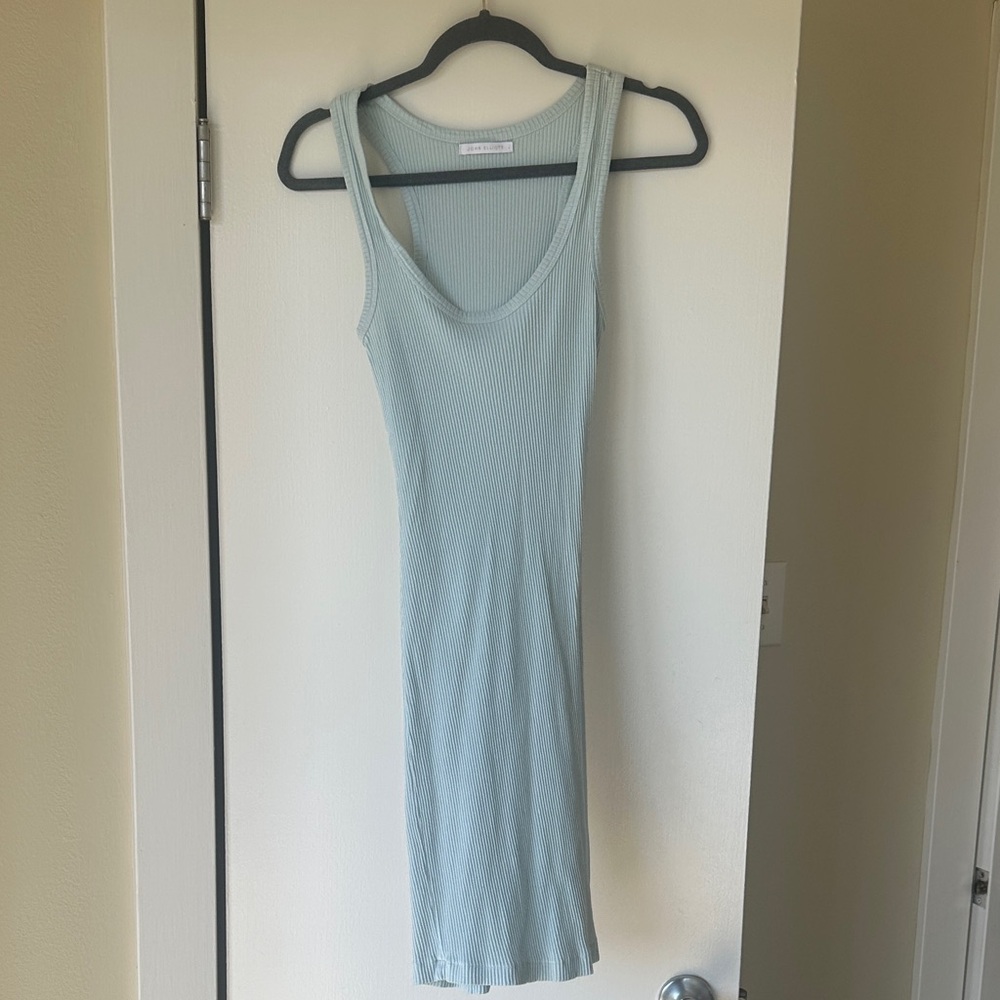 John Elliott Sky Blue Ribbed Top